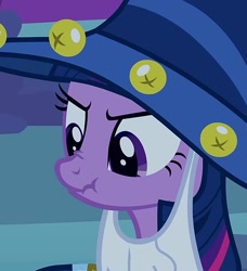 Size: 658x720 | Tagged: safe, imported from derpibooru, screencap, twilight sparkle, pony, luna eclipsed, cropped, cute, female, mare, scrunchy face, solo