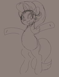 Size: 984x1280 | Tagged: safe, artist:leslers, imported from derpibooru, starlight glimmer, pony, unicorn, bipedal, female, sketch, solo