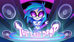 Size: 2048x1152 | Tagged: safe, imported from derpibooru, screencap, dj pon-3, vinyl scratch, equestria girls, equestria girls series, the last drop, spoiler:choose your own ending (season 2), spoiler:eqg series (season 2), sunglasses, title card