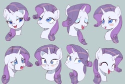 Size: 874x591 | Tagged: safe, artist:yakieringi014, imported from derpibooru, rarity, pony, unicorn, cute, expressions, female, mare, raribetes, solo
