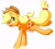 Size: 1865x1681 | Tagged: safe, artist:noxi1_48, imported from derpibooru, applejack, pony, cheek fluff, chest fluff, cute, digital art, ear fluff, female, fluffy, hair over one eye, happy, jackabetes, leg fluff, open mouth, shoulder fluff, solo