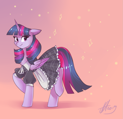 Size: 1037x1000 | Tagged: safe, artist:xjenn9, imported from derpibooru, twilight sparkle, alicorn, pony, chest fluff, clothes, dress, female, maid, mare, solo, twilight sparkle (alicorn)
