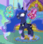 Size: 800x824 | Tagged: safe, imported from derpibooru, screencap, princess celestia, princess luna, alicorn, pony, between dark and dawn, animated, clothes, cropped, cute, excited, faic, female, gif, hawaiian shirt, hoof shoes, lip bite, lunabetes, magic, magic aura, mare, prancing, shirt, shrunken pupils, solo focus, telekinesis, trotting, trotting in place
