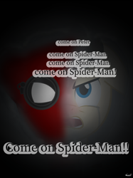 Size: 1400x1867 | Tagged: safe, artist:99999999000, imported from derpibooru, pony, marvel, marvel cinematic universe, peter parker, ponified, solo, spider-man, spiderman homecoming, trapped