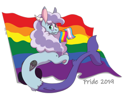 Size: 1280x1024 | Tagged: safe, artist:itstechtock, imported from derpibooru, oc, oc only, oc:tech tock, draconequus, gay pride flag, glasses, male, mouth hold, pansexual, pansexual pride flag, pride, pride flag, solo, transgender, transgender pride flag