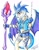 Size: 1264x1640 | Tagged: safe, artist:the1king, imported from derpibooru, princess ember, human, bandage, belly button, bloodstone scepter, dragon lord ember, fangs, female, freckles, humanized, middle finger, midriff, mohawk, pigtails, solo, tail, tailed humanization, tattoo, vulgar, winged humanization, wings