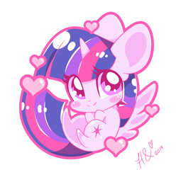 Size: 800x808 | Tagged: safe, artist:hungrysohma, artist:sohmasatori, imported from derpibooru, twilight sparkle, alicorn, pony, blushing, chibi, cute, female, heart, mare, simple background, smiling, solo, twiabetes, twilight sparkle (alicorn), white background