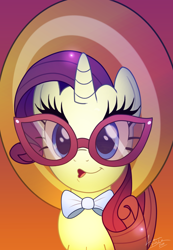 Size: 900x1300 | Tagged: safe, artist:lennonblack, imported from derpibooru, rarity, pony, female, glasses, hat, mare, solo