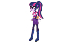 Size: 2700x1500 | Tagged: safe, artist:sunsetshimmertrainz1, edit, edited screencap, imported from derpibooru, screencap, sci-twi, twilight sparkle, equestria girls, equestria girls series, festival filters, spoiler:eqg series (season 2), background removed, boots, clothes, fanny pack, female, geode of telekinesis, glasses, magical geodes, music festival outfit, not a vector, pantyhose, ponytail, shoes, simple background, skirt, solo, transparent background