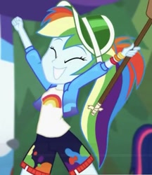 Size: 582x675 | Tagged: safe, imported from derpibooru, screencap, rainbow dash, sci-twi, twilight sparkle, equestria girls, equestria girls series, sunset's backstage pass!, spoiler:eqg series (season 2), cropped, cute, dashabetes, female, happy, music festival outfit, smiling, solo