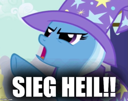 Size: 559x446 | Tagged: safe, deleted from derpibooru, imported from derpibooru, trixie, downvote bait, meme, op is a duck, op is trying to start shit, sieg heil