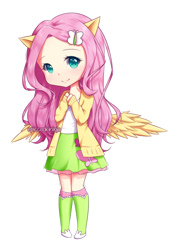 Size: 900x1274 | Tagged: safe, artist:epiccookininja, imported from derpibooru, fluttershy, human, equestria girls, cardigan, colored pupils, cute, eared humanization, female, humanized, looking at you, shyabetes, simple background, solo, speedpaint available, transparent background, winged humanization, wings