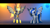 Size: 1920x1080 | Tagged: safe, artist:technickarts, imported from derpibooru, oc, alicorn, bat pony, dracony, hybrid, 3d, alicorn oc, badass, bat pony oc, blue, cinematic bars, fire, food, fur, gradient hooves, long tail, orange, scales, slit eyes, slit pupils, source filmmaker, tiled floor, watermark, white