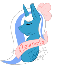 Size: 864x924 | Tagged: safe, artist:jacegalaxy, imported from derpibooru, oc, oc:fleurbelle, alicorn, pony, alicorn oc, bow, eyes closed, female, hair bow, mare, ribbon