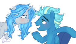 Size: 2000x1174 | Tagged: safe, artist:waterz-colrxz, imported from derpibooru, oc, oc only, oc:raymen, oc:silvermist, alicorn, pegasus, pony, base used, female, male, mare, simple background, stallion, transparent background