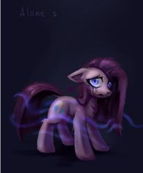 Size: 475x576 | Tagged: safe, artist:ami-gami, artist:amy-gamy, imported from derpibooru, pinkamena diane pie, pinkie pie, earth pony, pony, alone, chest fluff, crying, dock, female, looking at you, makeup, running makeup, sad, solo