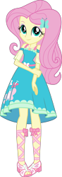 Size: 5000x14231 | Tagged: safe, artist:sugar-loop, artist:twilirity, imported from derpibooru, fluttershy, equestria girls, equestria girls series, absurd resolution, clothes, dress, eqg promo pose set, female, geode of fauna, magical geodes, pose, simple background, smiling, solo, transparent background, vector