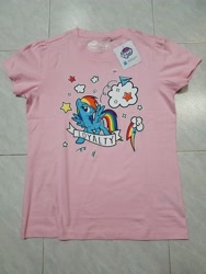 Size: 4032x3024 | Tagged: safe, imported from derpibooru, rainbow dash, pegasus, pony, derpibooru, clothes, cloud, cutie mark, female, loyalty, meta, my little pony, my little pony logo, paper airplane, photo, shirt, smug, solo, sparkles, spiral, spread wings, stars, swirl, swirls, tags, wings