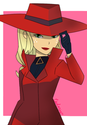 Size: 690x1000 | Tagged: safe, artist:leone di cielo, imported from derpibooru, applejack, equestria girls, carmen sandiego, clothes, cosplay, costume