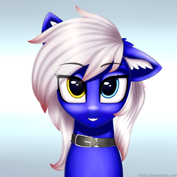 Size: 4000x4000 | Tagged: safe, alternate version, artist:konidouga, artist:miseriaart, imported from derpibooru, oc, oc only, oc:azure mist, pegasus, pony, heterochromia, solo, ych result