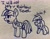 Size: 2964x2325 | Tagged: safe, artist:rainbow eevee, imported from derpibooru, twilight sparkle, oc, oc:rainbow eevee, pony, crying, depressed, drawing, duo, female, lineart, not helping, pen drawing, sad, traditional art, wat