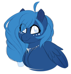 Size: 2167x2281 | Tagged: safe, artist:azure-art-wave, imported from derpibooru, oc, oc only, oc:lorelei snowflake, pegasus, pony, bust, female, mare, portrait, simple background, solo, transparent background