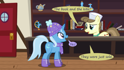 Size: 1280x720 | Tagged: safe, artist:evil-dec0y, imported from derpibooru, roma, trixie, earth pony, pony, unicorn, comic:trixie vs., comic:trixie vs. hearth's warming, comic, winter outfit