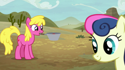 Size: 1280x720 | Tagged: safe, imported from derpibooru, screencap, bon bon, cherry berry, sweetie drops, pony, common ground