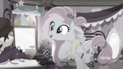 Size: 1920x1080 | Tagged: safe, imported from derpibooru, screencap, kerfuffle, pegasus, pony, rainbow roadtrip, amputee, animated, clothes, cute, female, floppy ears, fufflebetes, mare, prosthetic leg, prosthetic limb, prosthetics, sound, webm