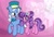 Size: 1920x1294 | Tagged: dead source, safe, artist:kimjoman, artist:php142, imported from derpibooru, petunia petals, sunny skies, earth pony, pony, unicorn, rainbow roadtrip, blushing, bowtie, chest fluff, cute, female, flower, flower in hair, gradient background, hat, looking at each other, male, mare, petalbetes, petuniasky, shipping, stallion, straight, sunnydorable, top hat, zoom layer