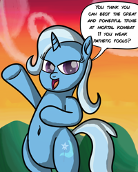 Size: 2400x3000 | Tagged: safe, artist:saburodaimando, imported from derpibooru, trixie, pony, unicorn, belly button, bipedal, female, solo