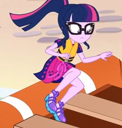 Size: 894x938 | Tagged: safe, imported from derpibooru, screencap, sci-twi, twilight sparkle, equestria girls, equestria girls series, spring breakdown, spoiler:eqg series (season 2), cropped, female, glasses, legs, solo