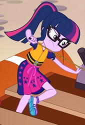 Size: 641x944 | Tagged: safe, imported from derpibooru, screencap, sci-twi, twilight sparkle, equestria girls, equestria girls series, spring breakdown, spoiler:eqg series (season 2), cropped, female, legs, shrunken pupils, solo