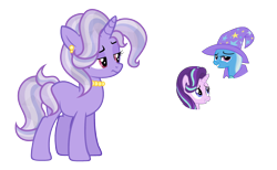 Size: 1024x631 | Tagged: safe, artist:sapphiretwinkle, imported from derpibooru, starlight glimmer, trixie, pony, female, lesbian, magical lesbian spawn, offspring, parent:starlight glimmer, parent:trixie, parents:startrix, shipping, startrix