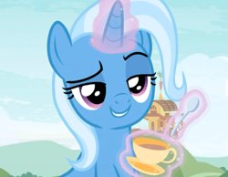 Size: 661x513 | Tagged: safe, imported from derpibooru, screencap, trixie, pony, unicorn, student counsel, cute, diatrixes, female, teacup, that pony sure does love teacups