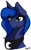 Size: 733x1200 | Tagged: safe, artist:arjinmoon, imported from derpibooru, princess luna, alicorn, pony, bust, chest fluff, cute, female, lunabetes, portrait, simple background, smiling, solo