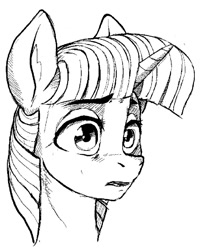 Size: 908x1117 | Tagged: safe, artist:dimfann, imported from derpibooru, twilight sparkle, pony, bust, female, solo