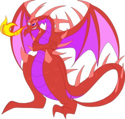Size: 5140x4888 | Tagged: safe, artist:mega10say, imported from derpibooru, oc, oc only, oc:crystal blaze, dragon, pony, dragon oc, fire, fire breath, fusion, simple background, transparent background