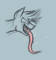 Size: 698x747 | Tagged: safe, artist:ivoryspark, imported from derpibooru, oc, oc:ivory spark, pony, symbiote, tongue out, venom