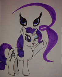 Size: 2013x2483 | Tagged: safe, artist:iffoundreturntorarity, imported from derpibooru, rarity, pony, atg 2019, female, logo, newbie artist training grounds, solo, traditional art