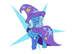 Size: 4093x2894 | Tagged: safe, artist:shelltoon, imported from derpibooru, trixie, pony, unicorn, cloak, clothes, eyes closed, female, hat, newbie artist training grounds, simple background, solo, stars, transparent, transparent background