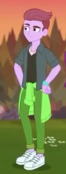 Size: 184x484 | Tagged: safe, imported from derpibooru, screencap, duke suave, equestria girls, equestria girls series, sunset's backstage pass!, spoiler:eqg series (season 2), background human, clothes, cropped, male, pants, shoes, smiling