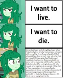 Size: 643x775 | Tagged: safe, edit, edited screencap, imported from derpibooru, screencap, wallflower blush, equestria girls, equestria girls series, forgotten friendship, bad meme, depression, meme, relatable, text, wall of text