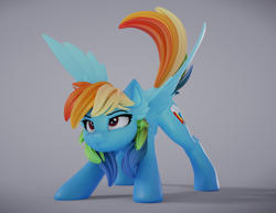 Size: 1758x1358 | Tagged: safe, artist:shuxer59, artist:v747, imported from derpibooru, rainbow dash, pegasus, pony, 3d, female, mare, smiling, solo