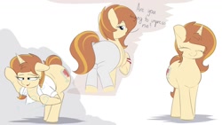 Size: 1200x675 | Tagged: safe, artist:andelai, imported from derpibooru, oc, oc only, oc:celice, pony, unicorn, butt, drunk, plot, plump, sketch, sketch dump, solo, tail hole, the ass was fat