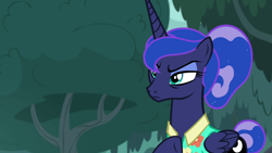 Size: 1920x1080 | Tagged: safe, imported from derpibooru, screencap, princess luna, pony, between dark and dawn, alternate hairstyle, bags under eyes, clothes, faic, female, hawaiian shirt, mare, shirt, solo