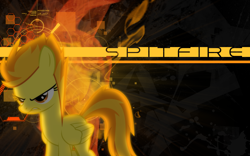 Size: 1920x1200 | Tagged: safe, artist:vexx3, edit, imported from derpibooru, spitfire, pegasus, pony, female, mare, solo, wallpaper, wallpaper edit