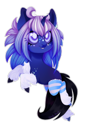 Size: 730x1090 | Tagged: safe, artist:shady-bush, imported from derpibooru, oc, oc only, oc:moon shine, pony, unicorn, chibi, clothes, female, mare, simple background, socks, solo, transparent background