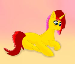 Size: 807x697 | Tagged: safe, artist:rain wing, imported from derpibooru, oc, oc only, oc:rouzfirecarrot, pony, unicorn, female, gradient background, mare, trade