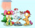 Size: 1500x1200 | Tagged: safe, artist:rocket-lawnchair, imported from derpibooru, apple bloom, scootaloo, sweetie belle, winona, dog, adorabloom, campfire, carrot, cute, cutealoo, cutie mark crusaders, diasweetes, firefighter, firefighter applebloom, firefighter crusaders, firefighter helmet, firefighter scootaloo, firefighter sweetie belle, food, helmet, hose, hose bulges, mouth hold, paint, paintbrush, this will end in tears and/or death and/or covered in tree sap, tree sap and pine needles, winonabetes